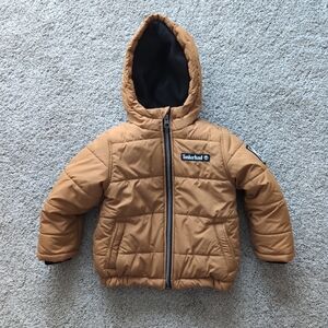 Boy's Timberland Brown Hooded Puffer Jacket Sz. 2T